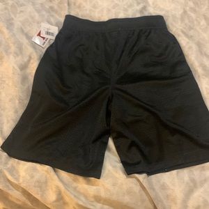 Black mesh shorts